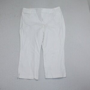 Lane Bryant Women 16 White Pants The Allie Casual Capri Casual
